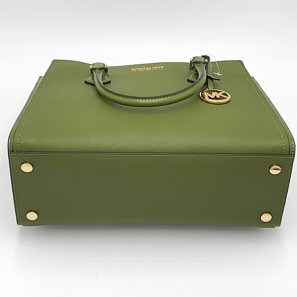 MICHAEL KORS HOPE LARGE SATCHEL EVERGREEN - Picture 12 of 16